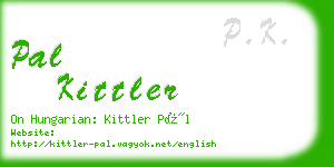 pal kittler business card